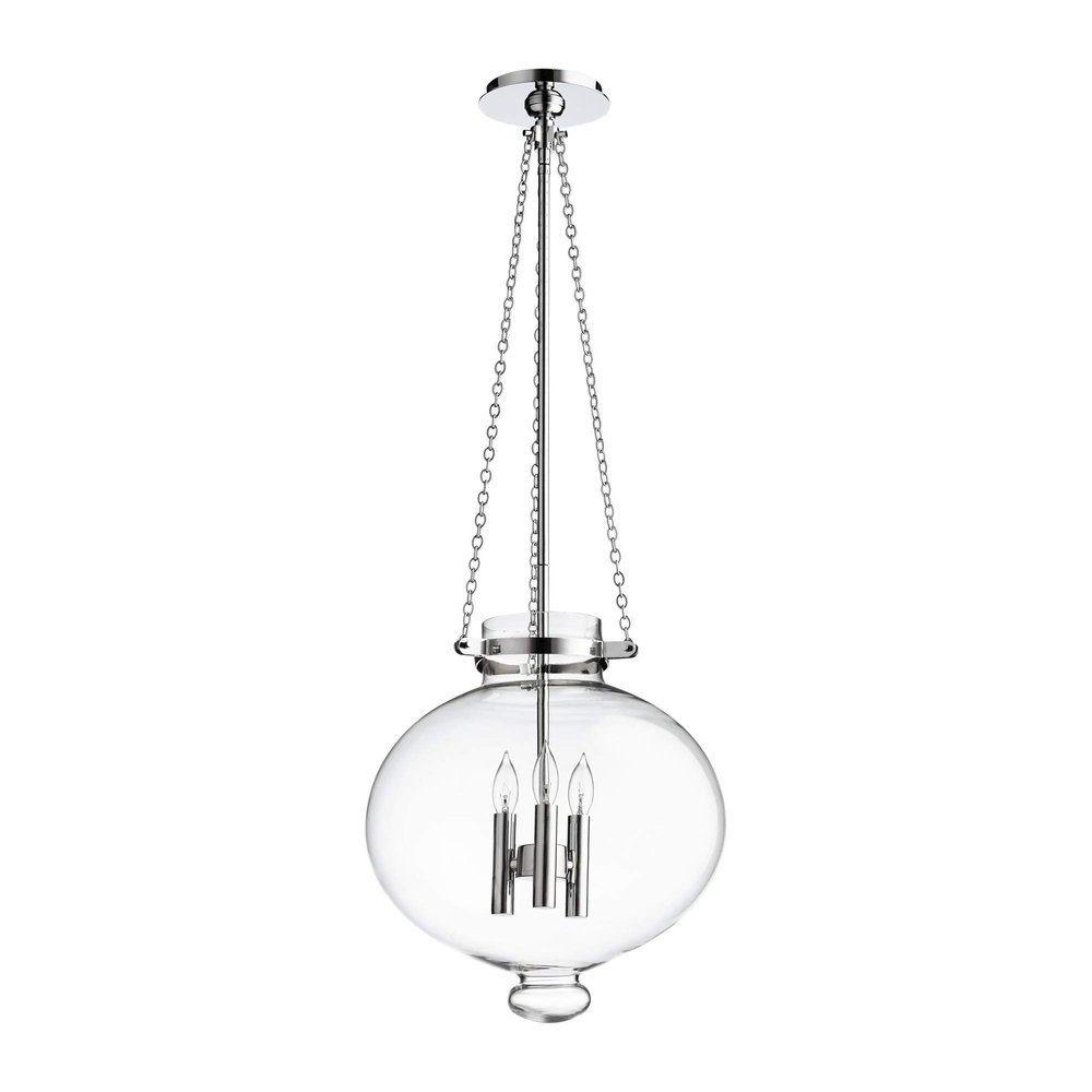 Cyan Design 06569 Cydney Three Light Pendant, Chrome