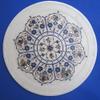 craftslook Marble Inlay Arts White Marble Handcrafted semi-Precious Inlay Stones Plate (11 inches) for Home Decor view 1