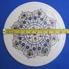 craftslook Marble Inlay Arts White Marble Handcrafted semi-Precious Inlay Stones Plate (11 inches) for Home Decor view 3