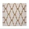 Saffron Fabs Bath Rug 100% Soft Cotton, Size 50x30 Inch, Latex Spray Non-Skid Backing, Ivory/Beige Color, Geometric Pattern, Hand Tufted, Heavy 190 GSF Weight, Machine Washable, Rectangular Shape view 1