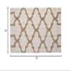 Saffron Fabs Bath Rug 100% Soft Cotton, Size 50x30 Inch, Latex Spray Non-Skid Backing, Ivory/Beige Color, Geometric Pattern, Hand Tufted, Heavy 190 GSF Weight, Machine Washable, Rectangular Shape view 2