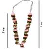 Pink & Maroon Satin Ribbon Artificial Floral Hindu Deity Garland Religious God Mala India view 3