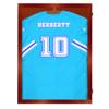 PENNZONI Jersey Frame Display Case, Acrylic Football, Baseball, Basketball, Soccer, Hockey Sports Display Case, Jersey Cabinet, Cherry view 1