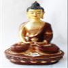 bowlsofnepal F660/F652 Exclusive Gold Plated Copper Statue of Amitabha Buddha 13" Handmade Nepal view 1