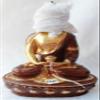 bowlsofnepal F660/F652 Exclusive Gold Plated Copper Statue of Amitabha Buddha 13" Handmade Nepal view 2