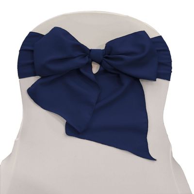 Chair Sashes Polyester 6 X 104 Inch (6 Units) Navy Blue By Broward Linens