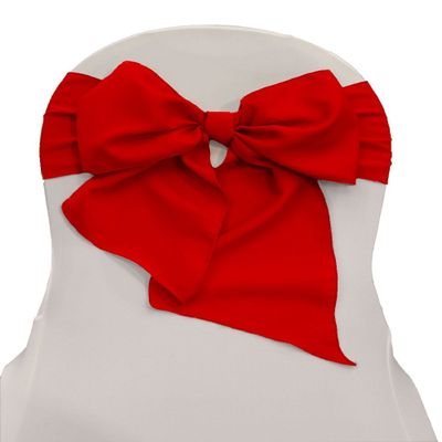 Set Chair Sashes Polyester 6 X 104 Inch (6 Units) Red By Broward Linens