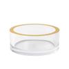 Caspari Acrylic Wine Bottle Coaster in Clear with Gold Rim - 1 Each view 1