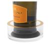 Caspari Acrylic Wine Bottle Coaster in Clear with Gold Rim - 1 Each view 3