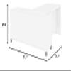 BESTAR Pro-Linea L-Shaped Office Desk, 72W, White view 3