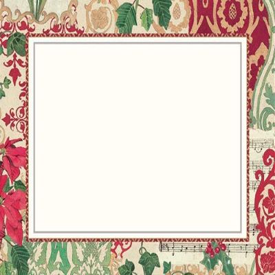 Caspari Entertaining Christmas Decoupage Photo Cards, Box of 10
