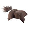 Michael Amini 3 Piece Leigh Coverlet/Duvet Set, King, Brown view 1