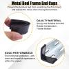 Fuoequl Bed Frame Gash Protector Guards 1-1/2" x 1-1/2" Edge Corner End Covers/Caps Bed Frame Caps view 3