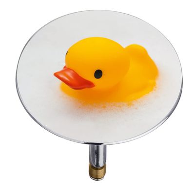 Wenko Pluggy Bathtub Plug, Size XXL 7.5 x 7.5 x 5.5 cm, Multi-Coloured, Plastic, Multicolored, 8 x 8 x 6 cm