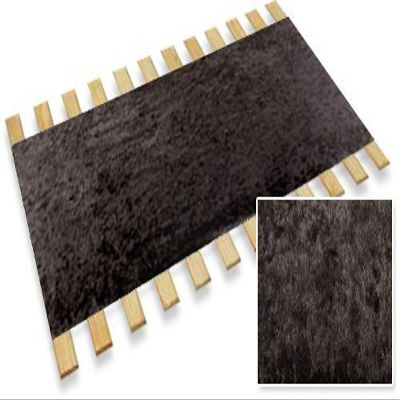 Twin Size Wood Bed Slats with a Black Faux Fur Fabric - Cut to The Custom Width of Your Choice - Help Support Your Box Spring and Mattress (39.25" Wide)