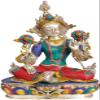 Green Tara - Brass with Inlay Statue view 1