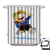 warmfamily Shower Curtain with Hooks Boy with Shower CurtainW69 x L84 view 1