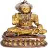 Lord Hanuman Granting Abhaya (Lord Rama Depicted in His Heart) - Brass Statue view 1