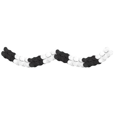 Amscan Decorative Party Paper Garlands, 12", Black/White