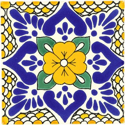 Box of 9-4 x 4 Polanco - Talavera Mexican Ceramic Tiles