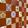 Box of 9-4 x 4 Terra Cotta Oriental - Talavera Mexican Ceramic Tiles view 4