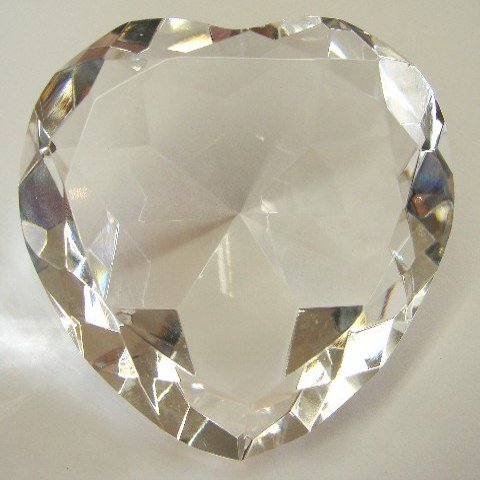 Heart Shape Clear Crystals-#80 with metal stand