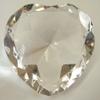Heart Shape Clear Crystals-#80 with metal stand view 1