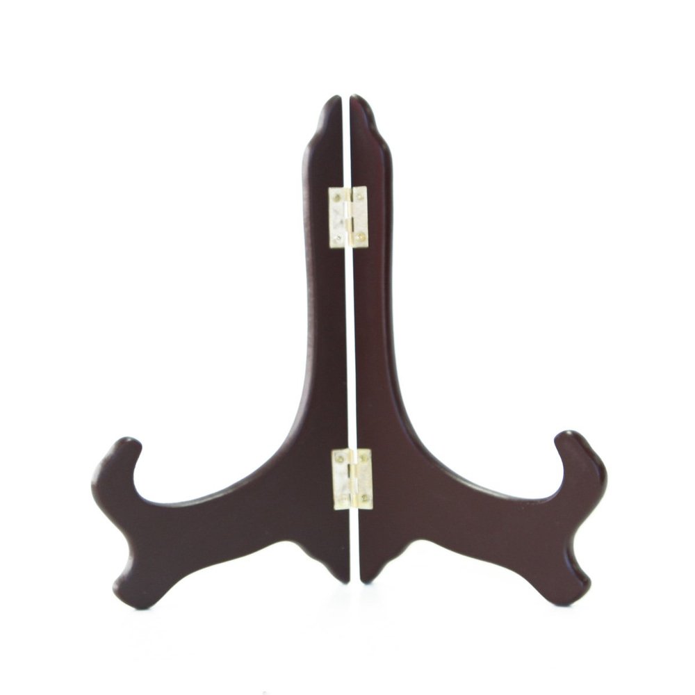 Feng Shui Import Wooden Plate Holders-7 inch in brown