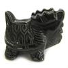 Black Onyx Natural Gemstone Feng Shui Dragon Turtle, Dragon Tortoise Statue view 1