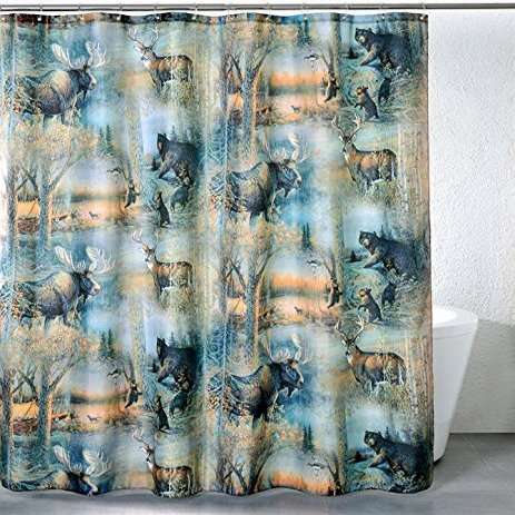 IWGAC 017-2009 Deer & Moose Shower Curtain