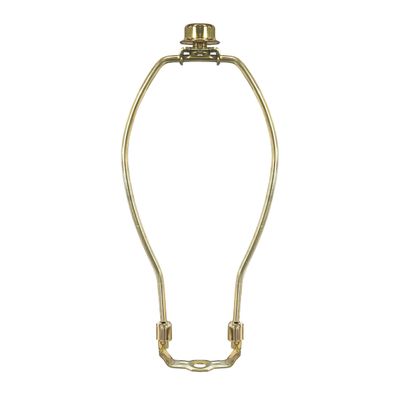 Royal Designs, Inc. HA-1001-10BR-1 Heavy Duty Harp for Lamp Shade Holder, 10 inch, Polished Brass Base
