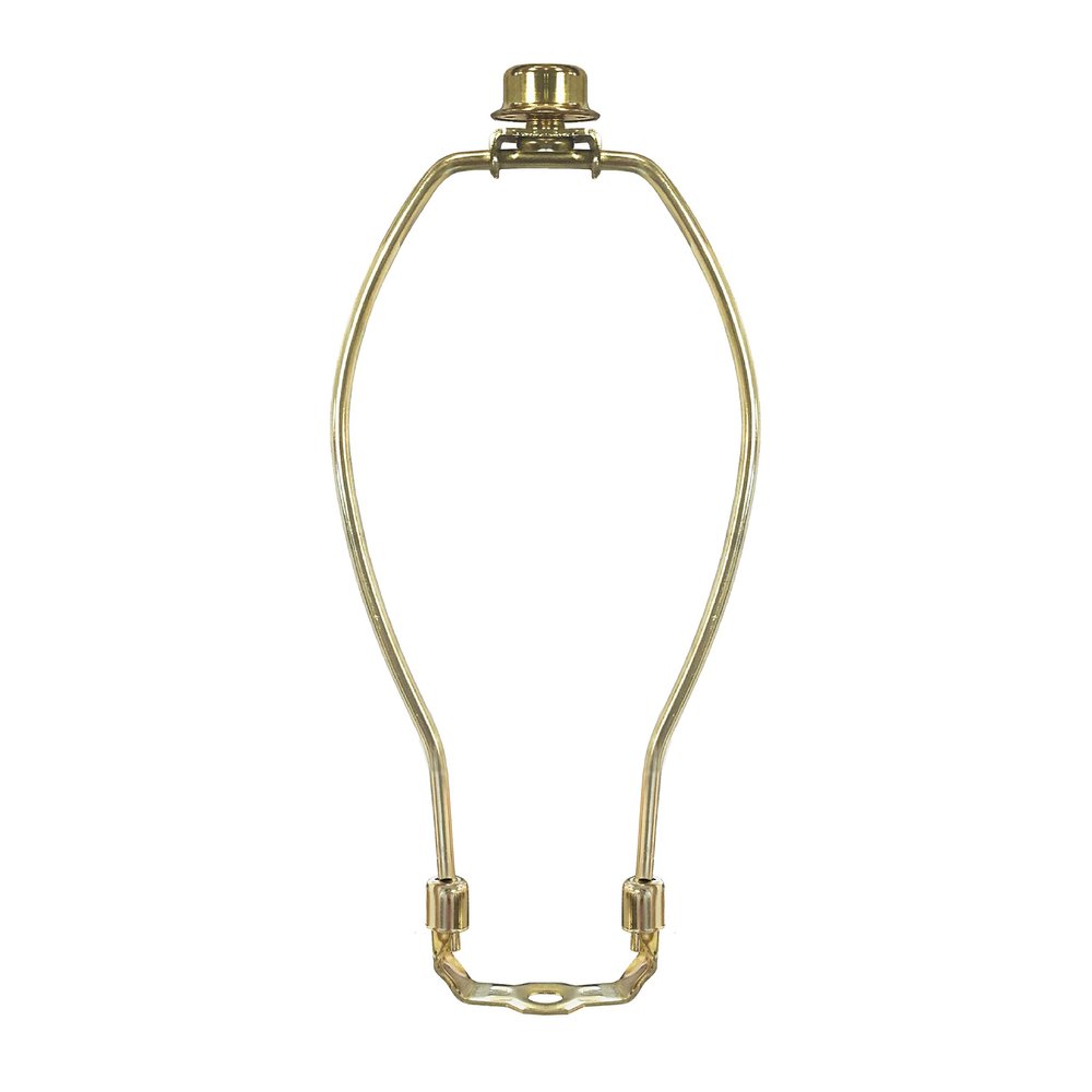 Royal Designs, Inc. HA-1001-10BR-1 Heavy Duty Harp for Lamp Shade Holder, 10 inch, Polished Brass Base