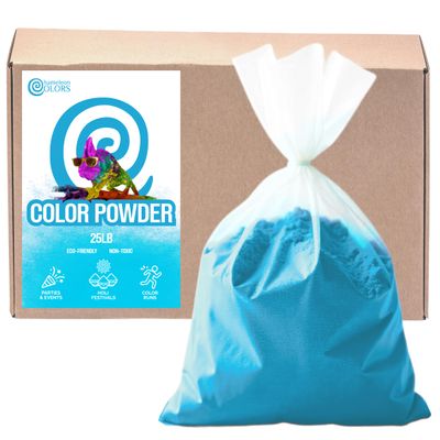 Chameleon Colors 25 lb. Color Powder - 1 Pack - Vibrant Blue Color - for 15-20 People - Non-Toxic & Gluten-Free - for Holi, Color Wars, Fun Run, Gender Reveal, Summer Camp & More