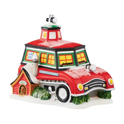 Department 56 North Pole Village Snow Inspector Station Lit House, 5.79"