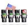 Quick Pressure Tire Pressure Monitoring Valve Caps Sensor Gauge - Advanced Detection System, 28 PSI Sensing Air Alert Indicator for Cars, Trailers, Bikes - Chrome-Plated, Pack of 4 view 1