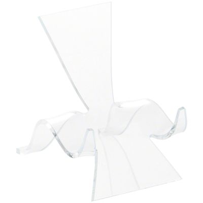 Plymor Clear Acrylic Wave Display Easel, 3.5" H x 2.75" W x 3.5" D