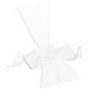 Plymor Clear Acrylic Wave Display Easel, 3.5" H x 2.75" W x 3.5" D view 1