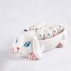 Ceramic Ornament White Rabbit Shape Chopstick Rest Spoon Holder Set Chopstick Holder Chopsticks Stand Rest Fork Tableware Utensils Dish view 1
