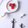Ceramic Ornament White Goose Shape Chopstick Rest Spoon Holder Set Chopstick Holder Chopsticks Stand Rest Fork Tableware Utensils Dish view 2