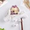 Ceramic Chopstick Rest White Rabbit Shape Spoon Holder Set Ceramic Chopstick Holder Chopsticks Stand Rest Fork Tableware Utensils Dish view 4