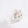 Ceramic Ornament White Rabbit Shape Chopstick Rest Spoon Holder Set Chopstick Holder Chopsticks Stand Rest Fork Tableware Utensils Dish view 1