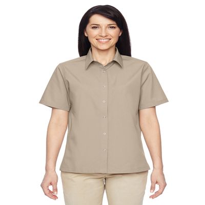 HA LAD SNAP FRONT S/S SHIRT (KHAKI) (XL)