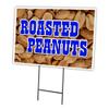 ROASTED PEANUTS1 18"x24" Yard Sign & Stake outdoor plastic window | Advertise Your Business | Stake Included Image On Front Only | Made in The USA view 1