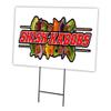SHISH KABOBS 18"x24" Yard Sign & Stake | Advertise Your Business | Stake Included Image On Front Only | Made in The USA view 1