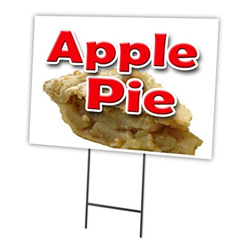 APPLE PIE 18"x24" Yard Sign & Stake | Advertise Your Business | Stake Included Image On Front Only | Made in The USA