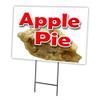 APPLE PIE 18"x24" Yard Sign & Stake | Advertise Your Business | Stake Included Image On Front Only | Made in The USA view 1