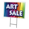 ART SALE 18"x24" Yard Sign & Stake | Advertise Your Business | Stake Included Image On Front Only | Made in The USA view 1