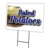 BAKED POTATO 18"x24" Yard Sign & Stake | Advertise Your Business | Stake Included Image On Front Only | Made in The USA view 1