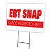 SignMission EBT SNAP Cards 18"x24" Yard Sign & Stake | Advertise Your Business | Stake Included Image On Front Only | Made in The USA view 1