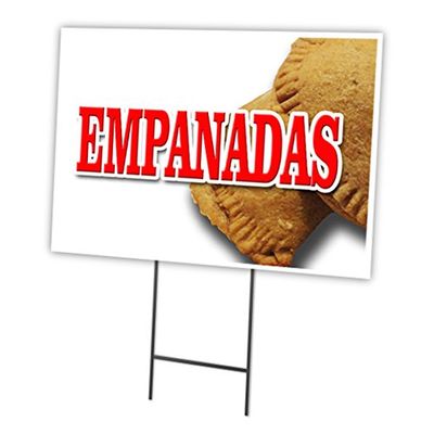 SignMission Empanadas 18"x24" Yard Sign & Stake | Advertise Your Business | Stake Included Image On Front Only | Made in The USA